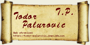 Todor Palurović vizit kartica